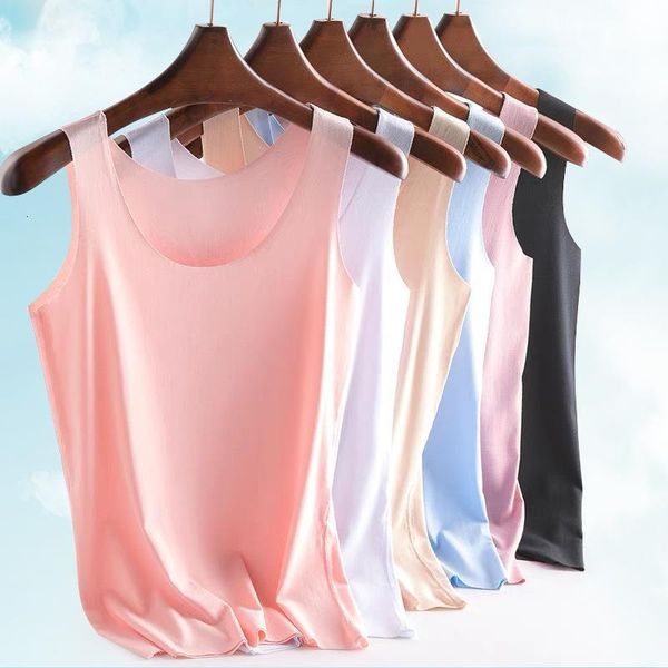 summer seamless ice silk vest women wear undershirt underwear female students korean-style slim strap drop shipping, White
summer seamless ice silk vest women wear undershirt underwear female students korean-style slim strap drop shipping, White