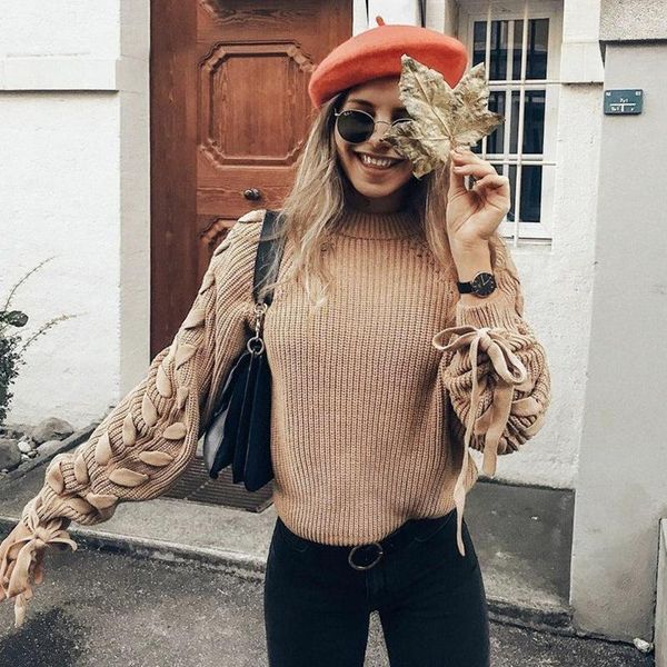 women's sweaters laceing up long sleeve thick warm sweater pullover women autumn winter o neck casual ladies solid sweaters1, White;black
women's sweaters laceing up long sleeve thick warm sweater pullover women autumn winter o neck casual ladies solid sweaters1, White;black