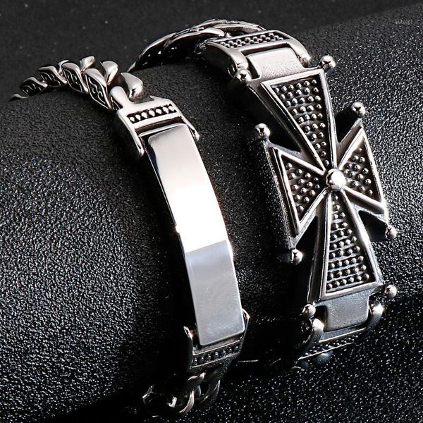 vintage cross stainless steel men biker bracelet punk rock black stone lobster clasp mens curb cunban chain bracelets bangles1
vintage cross stainless steel men biker bracelet punk rock black stone lobster clasp mens curb cunban chain bracelets bangles1