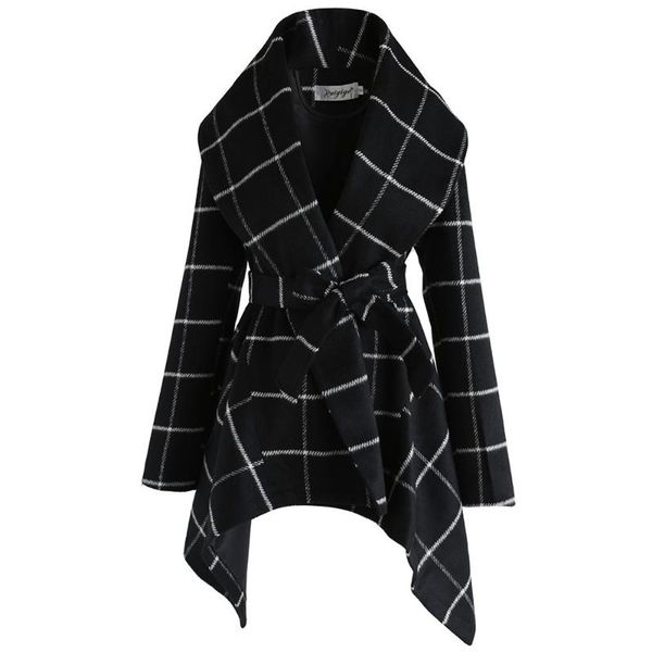 autumn winter 2020 wool coat women loose warm plaid fabric outerwears turn down collar with belt long jackets women's clothing, Black
autumn winter 2020 wool coat women loose warm plaid fabric outerwears turn down collar with belt long jackets women's clothing, Black