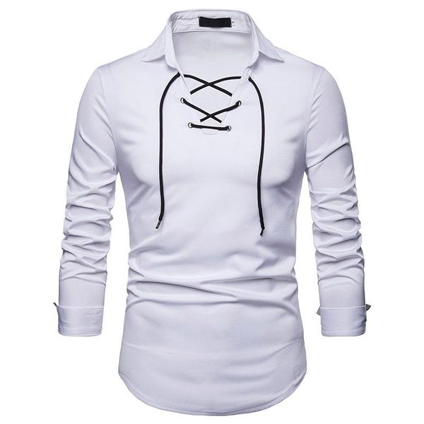 white shoelace design shirt men 2021 brand slim fit long sleeve mens dress shirts business casual social shirt man chemise homme, White;black
white shoelace design shirt men 2021 brand slim fit long sleeve mens dress shirts business casual social shirt man chemise homme, White;black