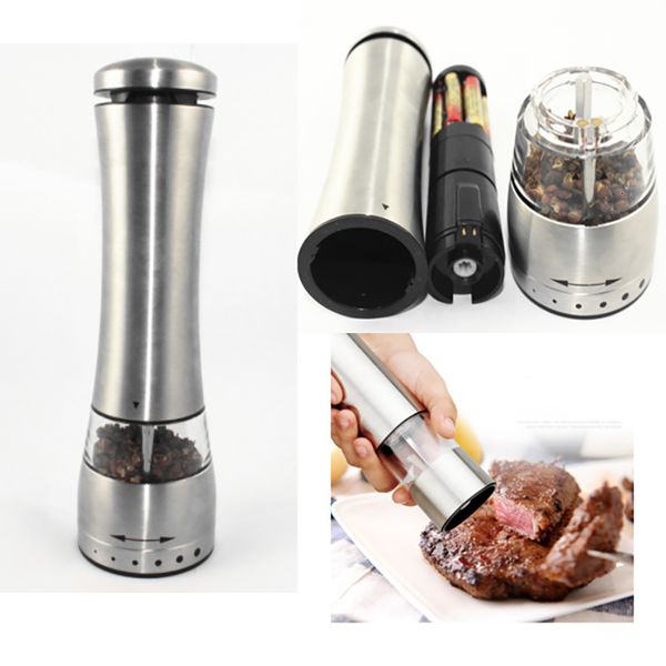 stainless steel electric salt grinder mill salt and pepper the grinder kitchen dining bar family l barbecue tools wx9-102
stainless steel electric salt grinder mill salt and pepper the grinder kitchen dining bar family l barbecue tools wx9-102