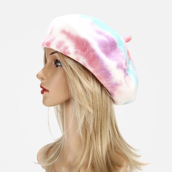 berets autumn winter warm knitted caps sombrero women gorros mujer multicolor tie dye beret hat lady painter cap, Blue;gray
berets autumn winter warm knitted caps sombrero women gorros mujer multicolor tie dye beret hat lady painter cap, Blue;gray