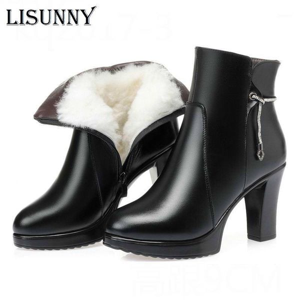 lisunny women boots high heels 2020 new fashion genuine leather women winter boots wool lining ankle ladies plus size35-431, Black
lisunny women boots high heels 2020 new fashion genuine leather women winter boots wool lining ankle ladies plus size35-431, Black