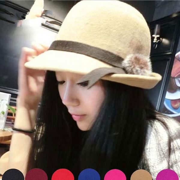 stingy brim hats 2021 women's 9-color bucket hood aristocratic hair care bowling fall winter princess fedoras pot, Blue;gray
stingy brim hats 2021 women's 9-color bucket hood aristocratic hair care bowling fall winter princess fedoras pot, Blue;gray