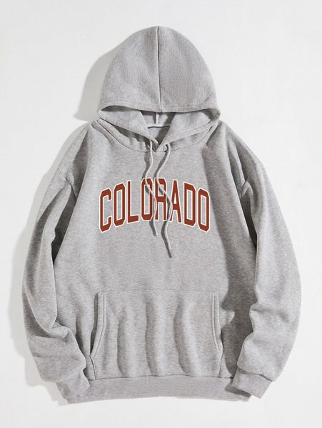 letter graphic drawstring thermal lined hoodie h30b#, White;black
letter graphic drawstring thermal lined hoodie h30b#, White;black