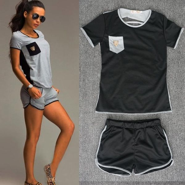 9231 # 2019 сексуальные женщины с коротким рукавом футболка top sportwear шорты брюки спортивные спортивные комплекты одежды на обручке одеж, Gray
9231 # 2019 сексуальные женщины с коротким рукавом футболка top sportwear шорты брюки спортивные спортивные комплекты одежды на обручке одеж, Gray