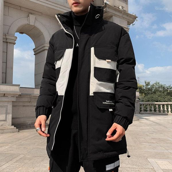 men's down & parkas men's clothing mid-length warm cotton fashion stitching letter printing youth casual trend jacket stand winter, Black
men's down & parkas men's clothing mid-length warm cotton fashion stitching letter printing youth casual trend jacket stand winter, Black