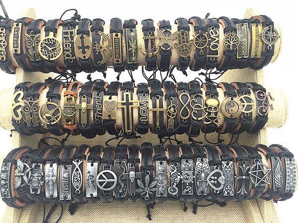 factoryckoqwomens band new surfer vintage leather mens cuff wristband 50pcs lots mixed style retro jewelry charm braceletoutletnrk6
factoryckoqwomens band new surfer vintage leather mens cuff wristband 50pcs lots mixed style retro jewelry charm braceletoutletnrk6