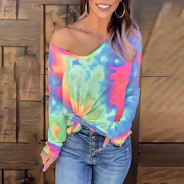 casual tie dye v neck long sleeve blouse and streetwear oversized cold shoulder loose shirts woman autumn pullover blusas, White
casual tie dye v neck long sleeve blouse and streetwear oversized cold shoulder loose shirts woman autumn pullover blusas, White