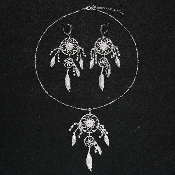 роскошный dreamcatcher stateable beatance ожерелье серьги установите полный кубический циркокон модный очарование женщин вечеринка ювелирных, Silver
роскошный dreamcatcher stateable beatance ожерелье серьги установите полный кубический циркокон модный очарование женщин вечеринка ювелирных, Silver