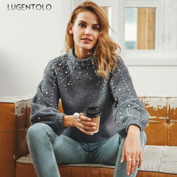 lugentolo women sweater knitted short autumn winter round neck loose pearl decoration pullovers lantern sleeve solid sweaters1, White;black
lugentolo women sweater knitted short autumn winter round neck loose pearl decoration pullovers lantern sleeve solid sweaters1, White;black