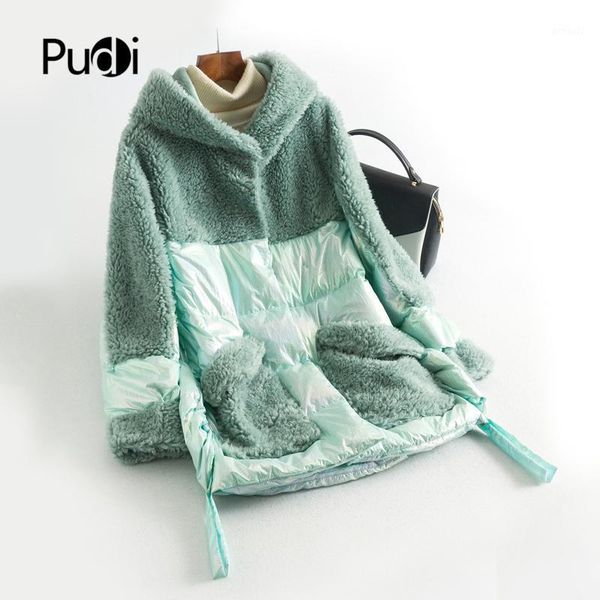 women's fur & faux pudi women winter 100% wool polyester fabric down warm jacket with hood girl coat lady long overcoat oms061, Black
women's fur & faux pudi women winter 100% wool polyester fabric down warm jacket with hood girl coat lady long overcoat oms061, Black