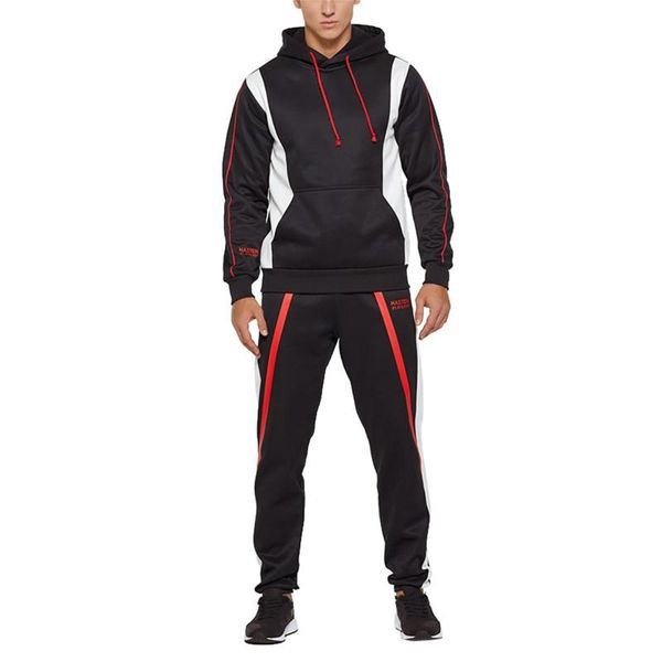2 pieces sets tracksuit men new brand autumn winter hooded sweatshirt +drawstring pants male stripe patchwork hoodies #3, White;black
2 pieces sets tracksuit men new brand autumn winter hooded sweatshirt +drawstring pants male stripe patchwork hoodies #3, White;black
