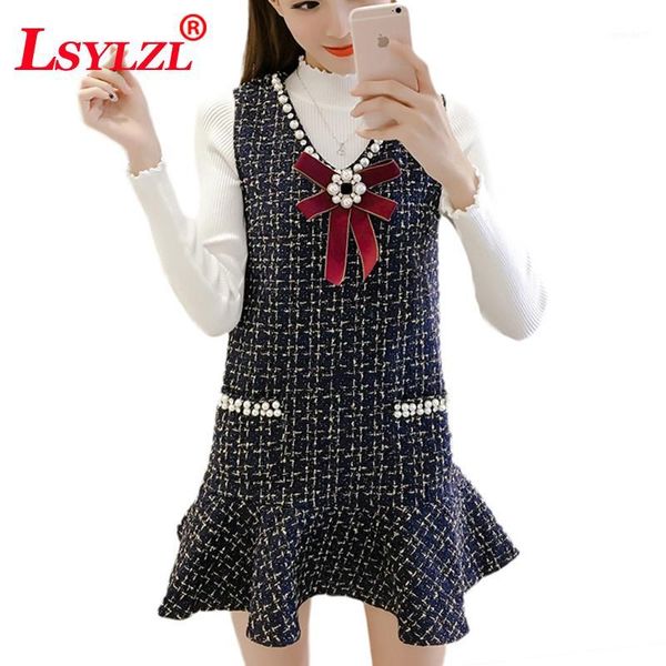 casual dresses brand clothing retro beading pearls bow ribbon tweed short dress 2021 spring women v-neck preppy style vest fishtail q2621, Black;gray
casual dresses brand clothing retro beading pearls bow ribbon tweed short dress 2021 spring women v-neck preppy style vest fishtail q2621, Black;gray