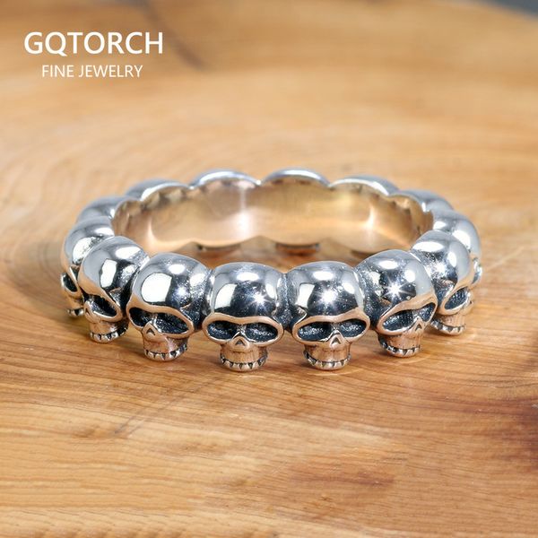 925 sterling silver cool couple rings retro punk rock style skull rings for men and women 220217, Slivery;golden
925 sterling silver cool couple rings retro punk rock style skull rings for men and women 220217, Slivery;golden