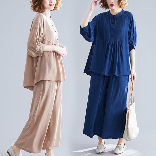 two piece dress summer cotton and linen suits women loose stand collar shirt high waist nine points wide leg pants two-piece outfit casual k, White
two piece dress summer cotton and linen suits women loose stand collar shirt high waist nine points wide leg pants two-piece outfit casual k, White