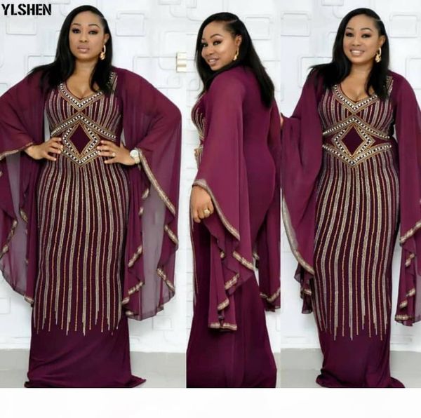 african dresses for women dashiki diamond african clothes bazin broder riche slim ruffle sleeve robe evening long dress, Red
african dresses for women dashiki diamond african clothes bazin broder riche slim ruffle sleeve robe evening long dress, Red