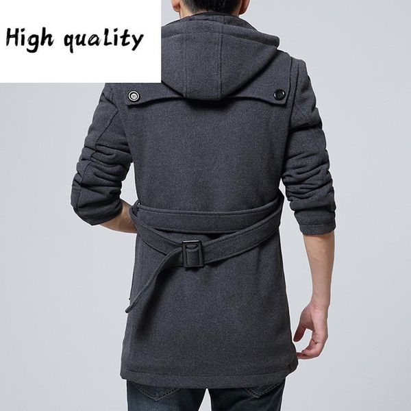thicken warm wool coat men brand clothing hooded medium long trench coat men overcoat new slim winter jacket coats, Black
thicken warm wool coat men brand clothing hooded medium long trench coat men overcoat new slim winter jacket coats, Black