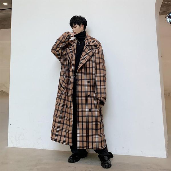 british men's clothing grid coat custom wind wool coat, long knee-length male double-breasted coat, Black
british men's clothing grid coat custom wind wool coat, long knee-length male double-breasted coat, Black