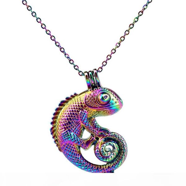 c240 rainbow color lovely animal lizard beads cage pendant essential oil diffuser aromatherapy pearl cage locket pendant necklace, Silver
c240 rainbow color lovely animal lizard beads cage pendant essential oil diffuser aromatherapy pearl cage locket pendant necklace, Silver