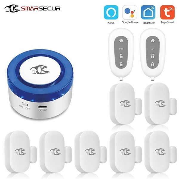 wifi alarm siren home security system smart life app control compatible with alexa1