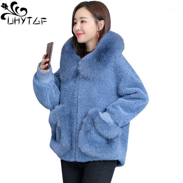 women's fur & faux uhytgf oversized fashion collar hooded winter jacket women lambswool warm short outerwear lady s-3xl11001, Black
women's fur & faux uhytgf oversized fashion collar hooded winter jacket women lambswool warm short outerwear lady s-3xl11001, Black