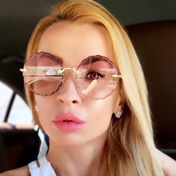 sunglasses qpeclou luxury rimless flower shape women 2021 fashion trimming round sun glasses female framless gafas de sol oculos, White;black
sunglasses qpeclou luxury rimless flower shape women 2021 fashion trimming round sun glasses female framless gafas de sol oculos, White;black