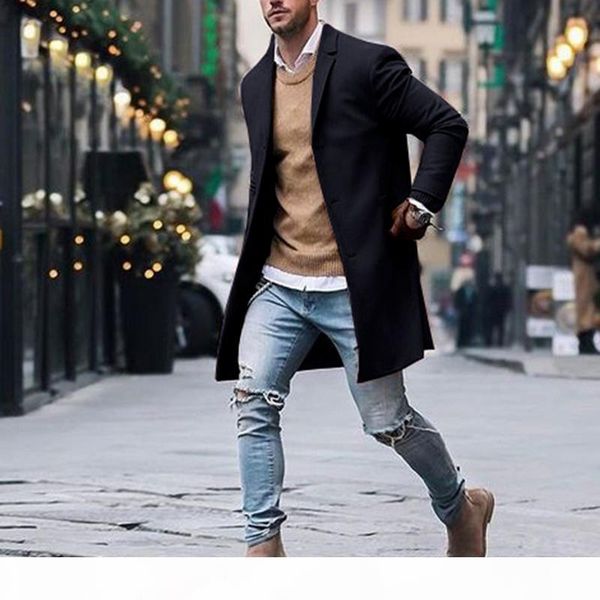 autumn winter mens fleece blends jacket male overcoat casual solid slim collar coats long cotton trench coat streetwear, Tan;black
autumn winter mens fleece blends jacket male overcoat casual solid slim collar coats long cotton trench coat streetwear, Tan;black