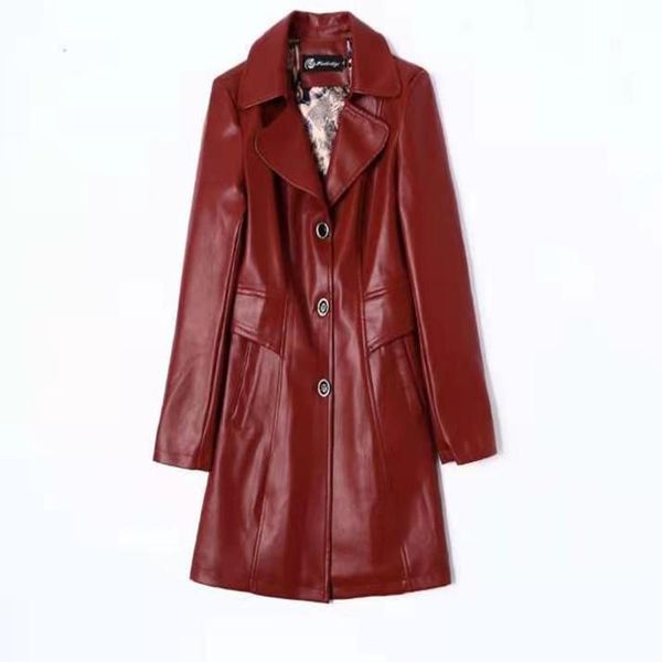 women's leather jacket spring and autumn pu leather mid long style fashion casual loose lady's coat, Black;brown
women's leather jacket spring and autumn pu leather mid long style fashion casual loose lady's coat, Black;brown