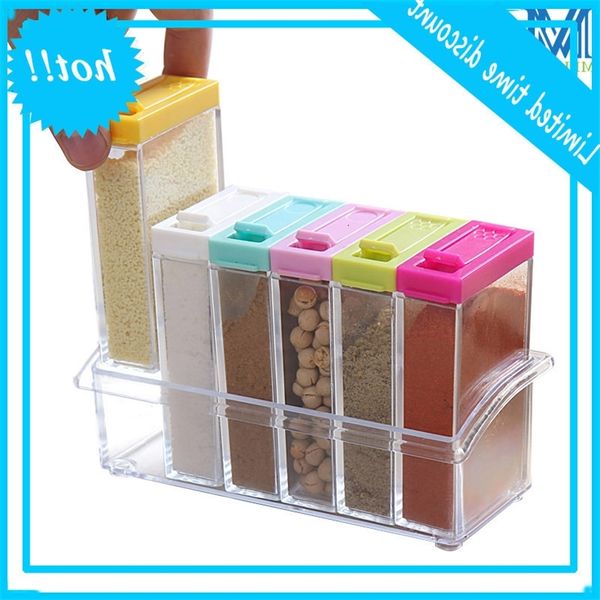 6.k.a. transparent pot set of salt and pepper herbs bottle colourful lid kitchen spice crude storage container
6.k.a. transparent pot set of salt and pepper herbs bottle colourful lid kitchen spice crude storage container