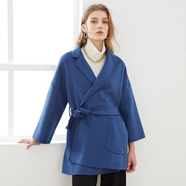loose water ripple bathrobe lacing short double-faced 100% pure wool overcoat woolen coat 2020 winter fashion new women's wear1, Black
loose water ripple bathrobe lacing short double-faced 100% pure wool overcoat woolen coat 2020 winter fashion new women's wear1, Black