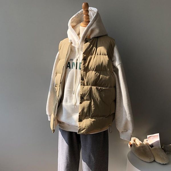 2021 women vest coat stand collar winter women cotton oversize vintage vest coat chaleco mujer gilet casaco feminino, Black;white
2021 women vest coat stand collar winter women cotton oversize vintage vest coat chaleco mujer gilet casaco feminino, Black;white