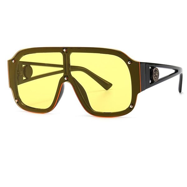 sunglasses oversized men women pilot big frame square yellow fashion shades glasses brand vintage uv400, White;black
sunglasses oversized men women pilot big frame square yellow fashion shades glasses brand vintage uv400, White;black