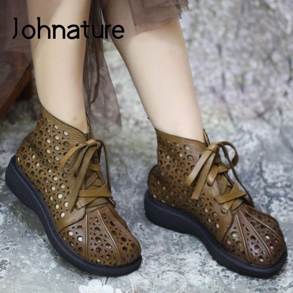 johnature 2020 new autumn women boots genuine leather lace-up shoes round toe flat with sewing handmade ankle platform boots, Black
johnature 2020 new autumn women boots genuine leather lace-up shoes round toe flat with sewing handmade ankle platform boots, Black