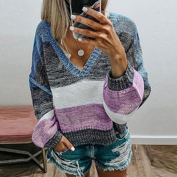 women's sweaters women autumn v neck long sleeve color block patchwork knitted sweater pullover, White;black
women's sweaters women autumn v neck long sleeve color block patchwork knitted sweater pullover, White;black