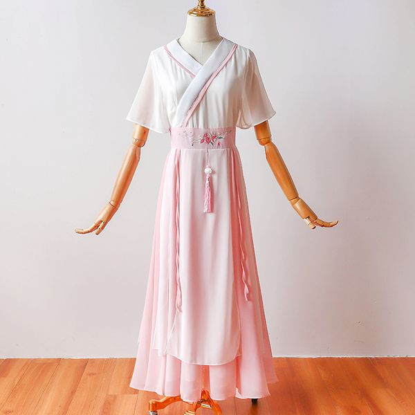 The Newest Embroidery Flower White Pink Vintage Modern Traditional Casual Women Elegant Evening Dress Party Han Chinese Dress
The Newest Embroidery Flower White Pink Vintage Modern Traditional Casual Women Elegant Evening Dress Party Han Chinese Dress