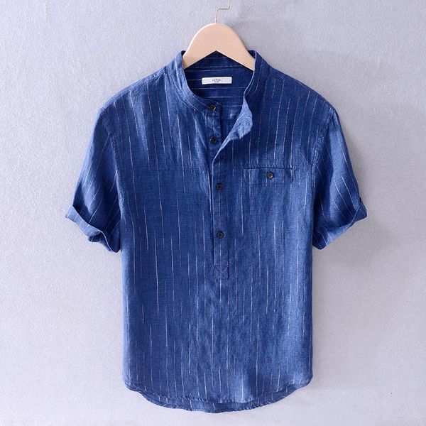 new style short sleeve brand shirt men summer striped white shirt mens casual stand collar shirts for men comfortable shirts, White;black
new style short sleeve brand shirt men summer striped white shirt mens casual stand collar shirts for men comfortable shirts, White;black