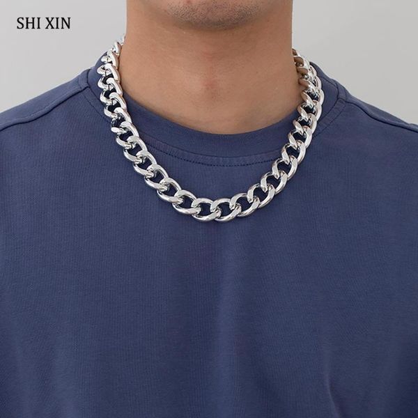 shixin hip hop chunky short choker necklace colar for men/women punk egirl thick cuban link chains necklaces on the neck collier, Silver
shixin hip hop chunky short choker necklace colar for men/women punk egirl thick cuban link chains necklaces on the neck collier, Silver