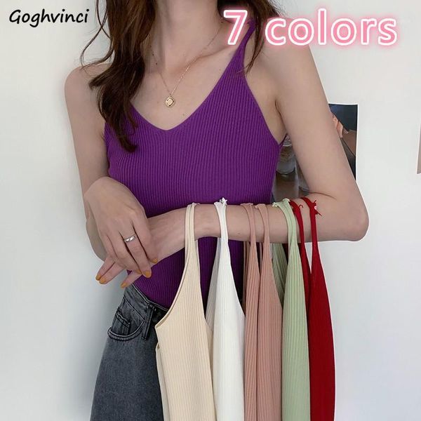 camis women solid knitted office ladies basic v-neck slim skinny chic ulzzang classic leisure fashion korean all-match soft1, White 
camis women solid knitted office ladies basic v-neck slim skinny chic ulzzang classic leisure fashion korean all-match soft1, White