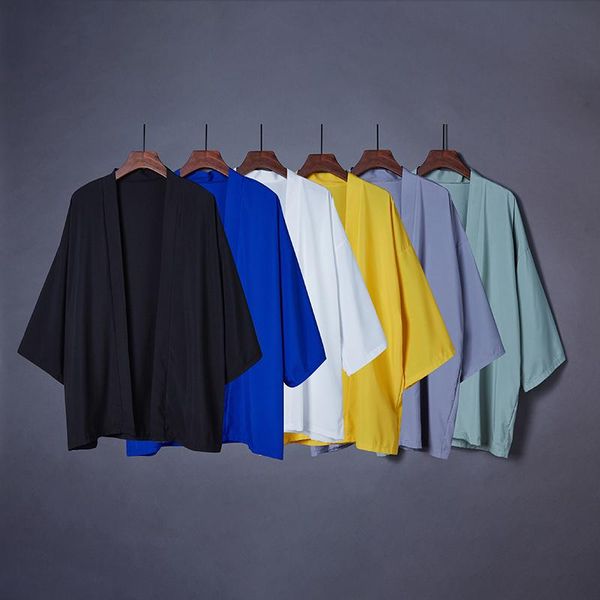 2020 fashion spring summer plain color coat japanese kimono cardigan kimono haori for woman man loose thin outer garment, Red
2020 fashion spring summer plain color coat japanese kimono cardigan kimono haori for woman man loose thin outer garment, Red