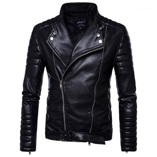 classic oblique zipper jacket men 2019 brand motorcycle biker jacket men pu leather mens streetwear punk jackets coats1, Black
classic oblique zipper jacket men 2019 brand motorcycle biker jacket men pu leather mens streetwear punk jackets coats1, Black