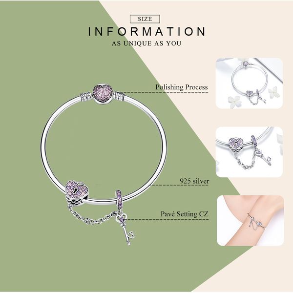 bamoer genuine 925 sterling silver love key heart shape bracelets bangles for women purple zircon valentine gift jewelry scb820 201209, Black
bamoer genuine 925 sterling silver love key heart shape bracelets bangles for women purple zircon valentine gift jewelry scb820 201209, Black