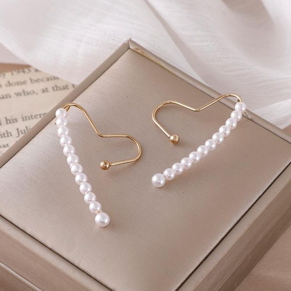 stud korean simple heart-shaped pearl earring sweet and lovely eardrop girl student woman's, Golden;silver
stud korean simple heart-shaped pearl earring sweet and lovely eardrop girl student woman's, Golden;silver