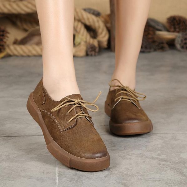 england style two-piece shoes for women lace-up female flats solid round toe genuine leather lady casual flat shoes, Black
england style two-piece shoes for women lace-up female flats solid round toe genuine leather lady casual flat shoes, Black