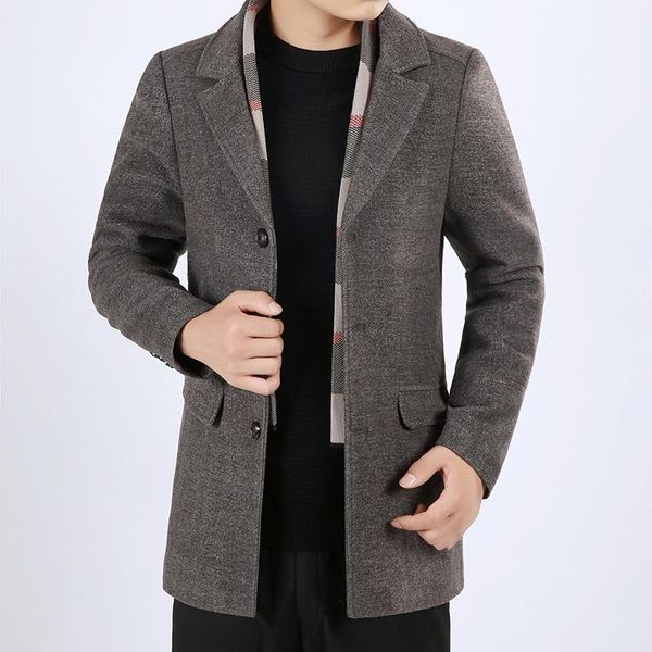 men's wool & blends 2021 autumn winter coat man warm windbreaker woolen overcoat business jacket casual slim fit trench, Black
men's wool & blends 2021 autumn winter coat man warm windbreaker woolen overcoat business jacket casual slim fit trench, Black