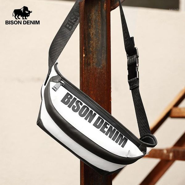 waist bags bison denim fashion genuine leather crossbody bag shoulder strap chest pack striped patchwork cowhide bag1
waist bags bison denim fashion genuine leather crossbody bag shoulder strap chest pack striped patchwork cowhide bag1