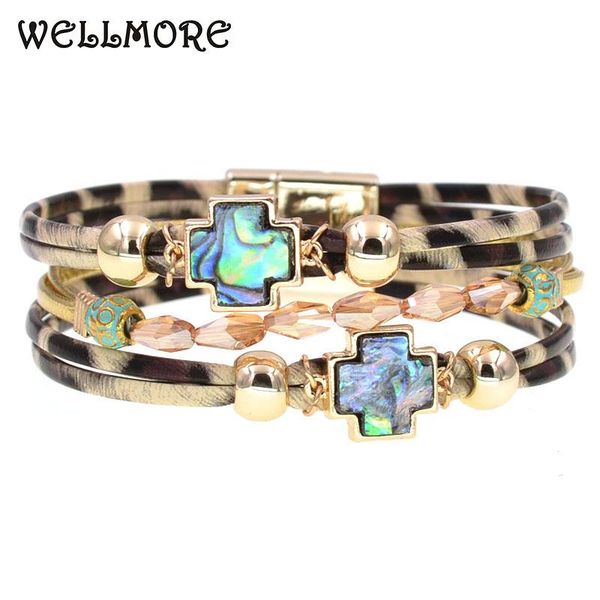 tennis wellmore 4 colors leopard leather bracelets for women fashion crystal wrap & bangles cross bracelet female jewelry, Golden;silver
tennis wellmore 4 colors leopard leather bracelets for women fashion crystal wrap & bangles cross bracelet female jewelry, Golden;silver