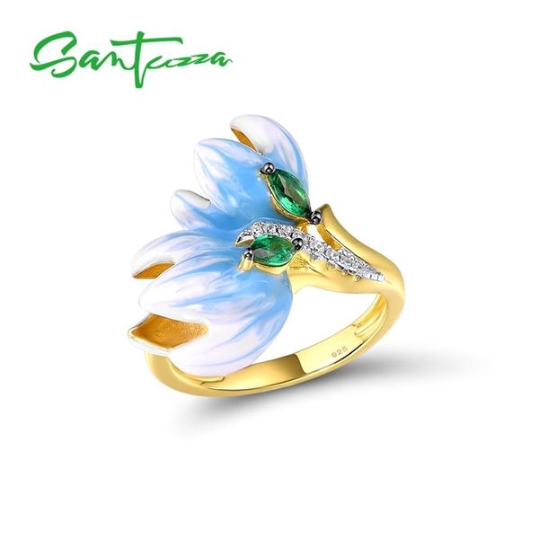 santuzza silver rings for women authentic 925 sterling silver gold color delicate orchid flower fine jewelry handmade enamel 201218
santuzza silver rings for women authentic 925 sterling silver gold color delicate orchid flower fine jewelry handmade enamel 201218