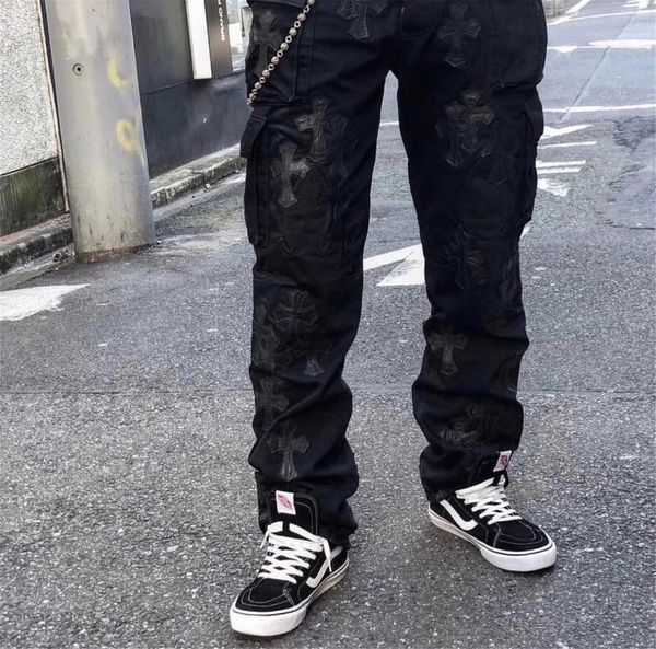 collection ch20fw high-end crosin cross leather overalls casual pants for men and women, Black
collection ch20fw high-end crosin cross leather overalls casual pants for men and women, Black